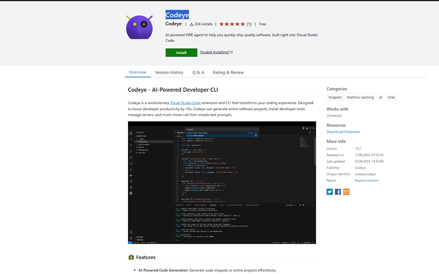 Codeye Visual Studio Code Extension